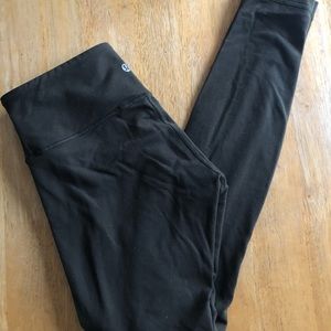 Dark Green Lululemon Wunder Under Pant